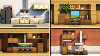 5 Simple Kitchen Build Ideas In Minecraft 120  Minecraft Tutorial [upl. by Cawley533]