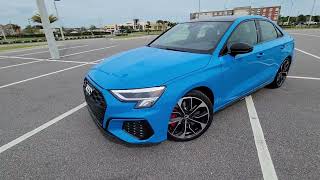 2022 Audi S3 Turbo Blue Premium Plus  Quick Walk around  Jatin Patel Audi Melbourne [upl. by Jo Ann]