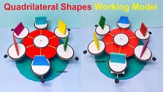 quadrilateral shapes working model  diy  simple  maths working model  maths tlm  craftpiller [upl. by Aicemat]