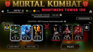 MK MOBILE NIGHTMARE FATAL TOWER 120 LEVEL BOSSS FIGHT GAMEPLAY WOMEN 😄😄 AkGaming1997 mkmobile [upl. by Niwred]