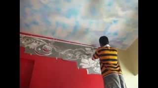 Stencils Wall Painting in Hyderabad  Stencils Wall Art  Hyderabad Wall Art  Best Wall Designing [upl. by Sset354]