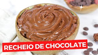 RECHEIO de CHOCOLATE PARA BOLOS e SOBREMESAS VEGANOSEM LEITE DE VACA [upl. by Asir]