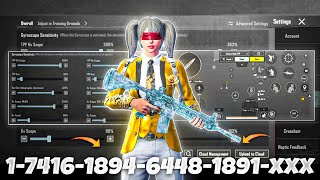 NEW UPDATE 34🔥BEST SENSITIVITY CODE  CONTROL SETTINGS BGMIPUBG MOBILE [upl. by Simon]