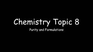 Purity Mixtures and Formulations  GCSE Chemistry 91 [upl. by Vanzant]