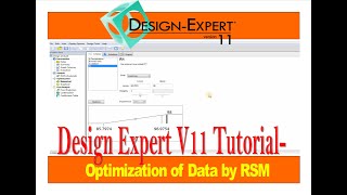 Design Expert V11 Tutorial  Optimization of Data by Response Surface Methodolgy [upl. by Tani536]