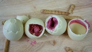 White Chocolate Egg with Strawberry Cream  Argenta Dip Ei [upl. by Erlina397]