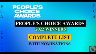 Peoples Choice Awards 2022  Complete Winning List with Nominations [upl. by Mian]