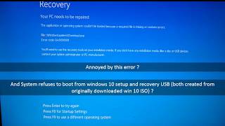 FIX windows 10 winloadexe startup error 2017 [upl. by Lasala477]