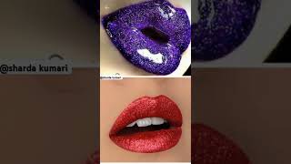 Glitter purple 💜 Vs Glitter red ♥️dress nails hair [upl. by Navad]