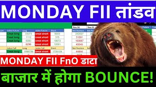 monday fii data analysis  monday FII DII Data Analysis For thursday 18 nov [upl. by Blodgett]