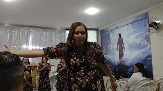 Igreja manjedoura de Cristo 🙏 minha irmã Jaqueline apresentando [upl. by Annohs]