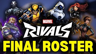 Marvel Rivals Launch Roster Confirmed [upl. by Esidnak479]