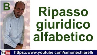 Simone Chiarelli ripasso giuridico alfabetico B [upl. by Ferneau822]