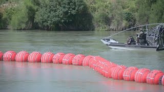 Biden administration suing Texas over floating barrier on Rio Grande [upl. by Makell]