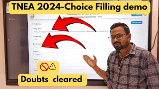 TNEA 2024Choice Filling demo Doubts ClearedWARNING [upl. by Rosene862]