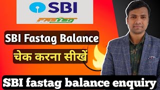 Sbi fastag balance kaise check kare  Sbi fastag balance check Enquiry Number  Sbi Fastag bal check [upl. by Epotimet]