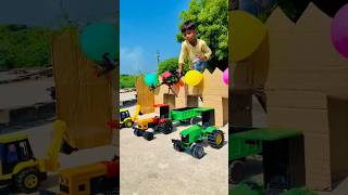 tractor malik ko gussa aaya tractor balloon bridge crossing minitractor automobile ytshorts [upl. by Notsreik272]