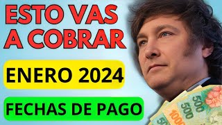 🛑 AHORA❗️BONOS y Fecha de Cobro ENERO 2024 para Jubilados Pensionados PNC PUAM AUH y SUAF ANSES [upl. by Aridni843]