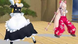 【MMD】Marisa Mokou  Otoko Uta [upl. by Atiker]