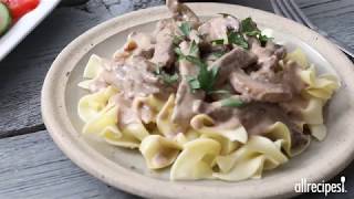 How to Make Rich and Creamy Beef Stroganoff  Beef Recipes  Allrecipescom [upl. by Nodyl]