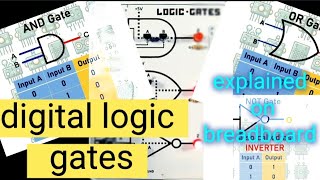 Digital Logic Gates digitallogicgates  Explained breadboardtutorial [upl. by Langsdon]