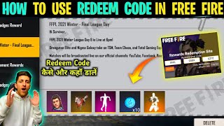 How To Use Redeem Code FreeFire How To Redeem Free Fire Code Free Fire Redeem Code Kaise Dalte Hai [upl. by Lev]