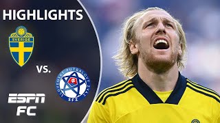 Emil Forsberg converts from the spot for Sweden in win vs Slovakia  Highlights  ESPN FC [upl. by Fayette]