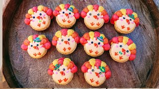 Absolutely adorable Gobble gobble Turkey Macarons  Pumpkin Cheesecake filling [upl. by Koa558]