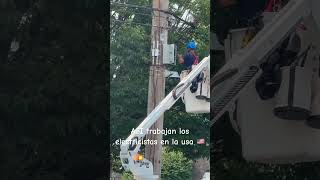 ASI trabajan los electricistas en la usa 🇺🇸 🔌 [upl. by Roxi643]