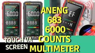 ANENG 683 CATIII600VVA TOUCH SCREEN 6000 COUNTS MULTIMETER [upl. by Josy307]