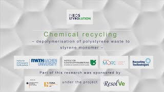 Chemical recycling – depolymerisation of polystyrene waste to styrene monomer [upl. by Woody]