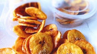 Homemade Spicy Plantain Chips Recipe  Adasrecipes [upl. by Higgs]