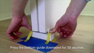 Installing Closet Sliding Door Bottom Guide on Engineered Hardwood Floor Using Super Glue [upl. by Kant]