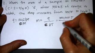 Solving specific heat problems [upl. by Onilegna]