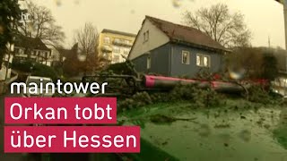 Orkan über Hessen Was passiert ist amp wie es mit dem Sturm weitergeht [upl. by Eimrej]