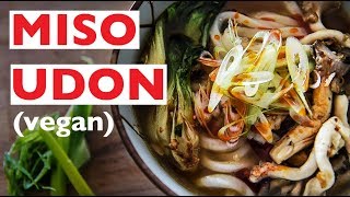 Miso Udon Recipe  Vegan Japanese Style Noodle Soup like RAMEN [upl. by Quirk]