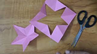 How to Make Star with Paper  Making Star Stencil [upl. by Aikimat]