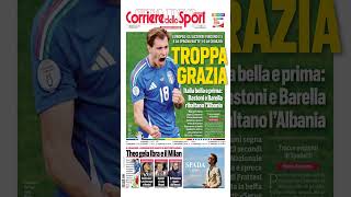 Prime Pagine Quotidiani Sportivi di Oggi  domenica 16 giugno 2024 euro2024 barella italia [upl. by Jar]