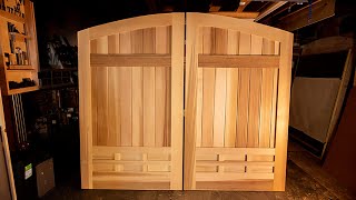 Custom Wood Garden Gate  arched top design [upl. by Uaerraj]