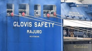 Entladung Autotransporter GLOVIS SAFETY V7D55 IMO 9798399 car carrier Emden [upl. by Elok]