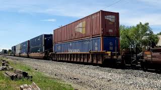 CSX SD70ACET4 leads CSX Q630 eastbound through Livonia Michigan with CSX Q630 [upl. by Naillik]