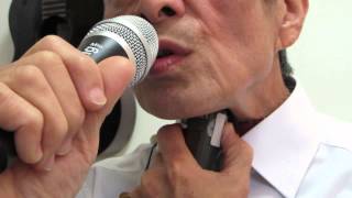 電気式人工喉頭でＥＬカラオケに挑戦 琵琶湖周航の歌。singing with an electrolarynx [upl. by Olly]