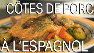 Recette côtes de porc à lespagnol  LA CUISINE DE TRYPHON amp SIMON [upl. by Anileba]