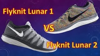 Nike Flyknit Lunar One VS Flyknit Lunar 2  Comparison  Review [upl. by Novrej]