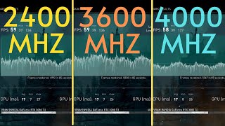 2400 MHz vs 3600 MHz vs 4000 MHz Oyun Performansını Test Ettik [upl. by Arej]