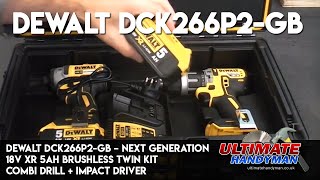 Dewalt DCK266P2GB – Next Generation 18V XR 5AH Brushless Twin Kit – Combi drill  Impact Driver [upl. by Yrahk]