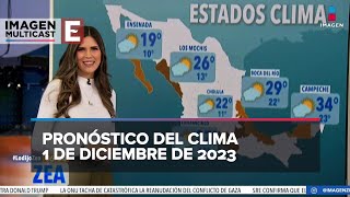 Clima para hoy 1 de diciembre de 2023 [upl. by Elaval]