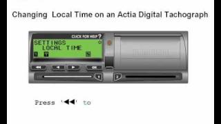 How to Change time on an Actia Digital Tachograph [upl. by Burtis]