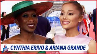 Ariana Grandes Céline Dion Impression Is BRILLIANT Says Cynthia Erivo [upl. by Aihc]