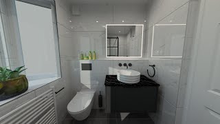 ArtiCAD  Standard Speed Bathroom Design  002  No Music No Commentary [upl. by Genisia]